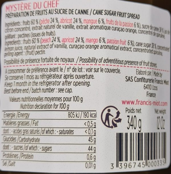 Confiture Mystère du Chef  (340g) – Image 2